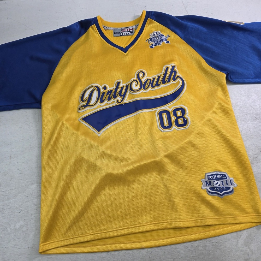 Vintage NYC 212 Dirty South 08 City Series Stitched Vinyl Football Jersey Men XL - Picture 2 of 15